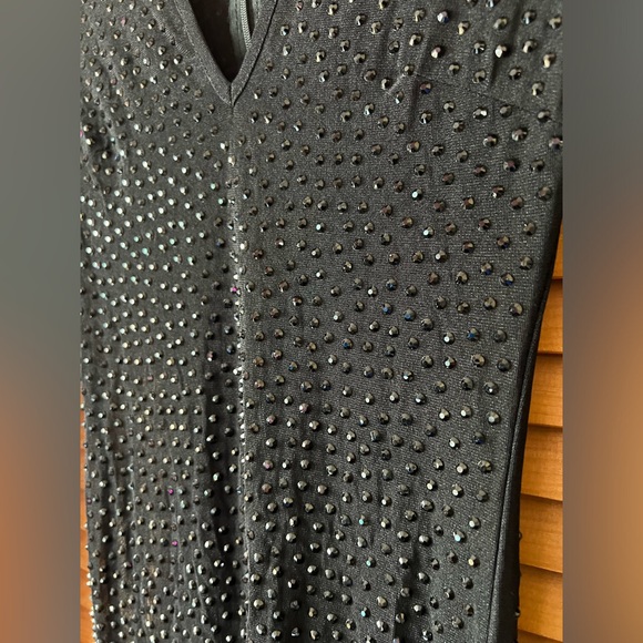 (New with tags) Rhinestone V-neck Jumpsuit - Black - Picture 4 of 9